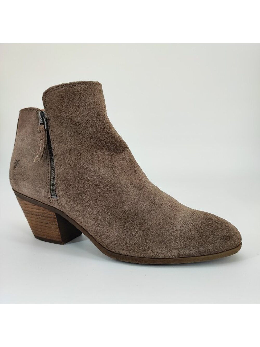 Frye Judith Double Zip Women's Size 8.5 M Brown Suede Ankle Boots 3471735-TPE